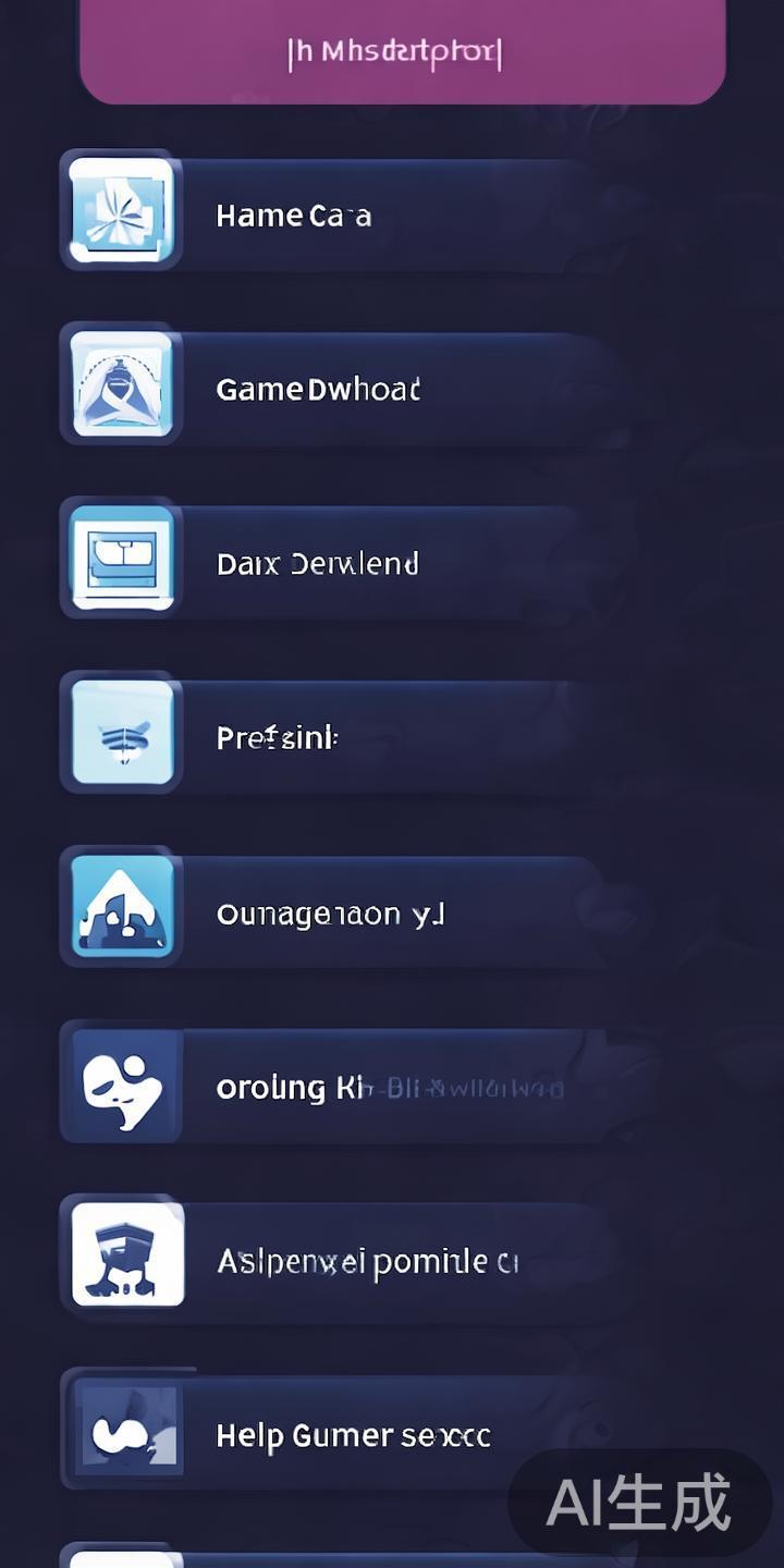 顶部导航栏：包含游戏平台LOGO、首页、游戏下载、